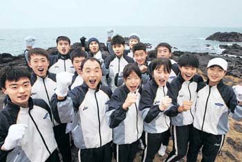 \"마라톤 한국 파이팅\"