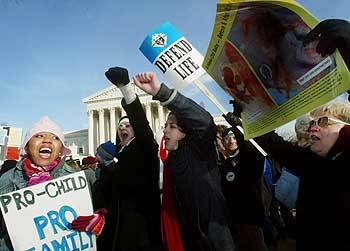 낙태 찬반 시위