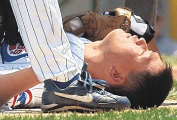 최희섭 머리 부상 휴