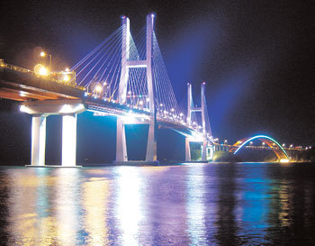 삼천포대교 화려한 야경