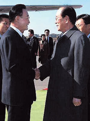 중서열2위 우방궈 방북