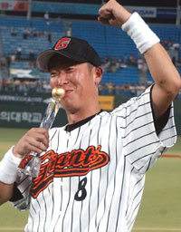 정수근 가장 빛났다