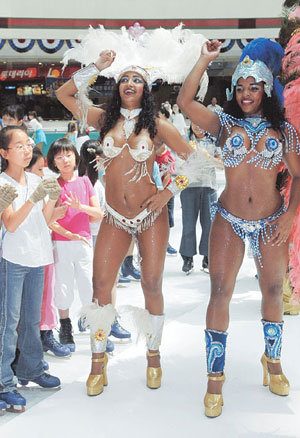 얼음판 위에서 삼바댄스