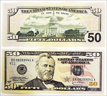 미국 새 50달러 지폐