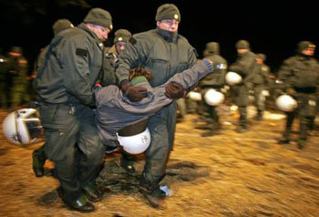 독 핵폐기물 반입 반대 시위