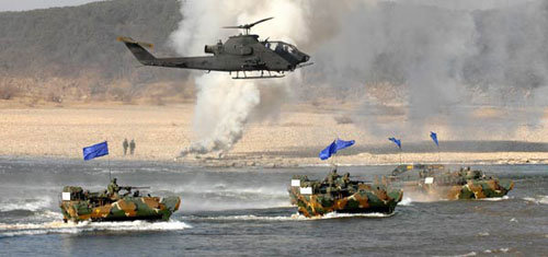 실전 뺨치는 도하훈련