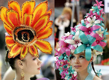 꽃, 머리 위에 살포시 피다