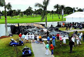 시속 80km 그린 휩쓴 강풍