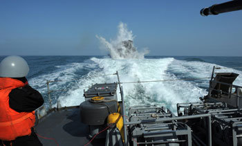 초계함 서해 대잠-사격훈련 동승 취재