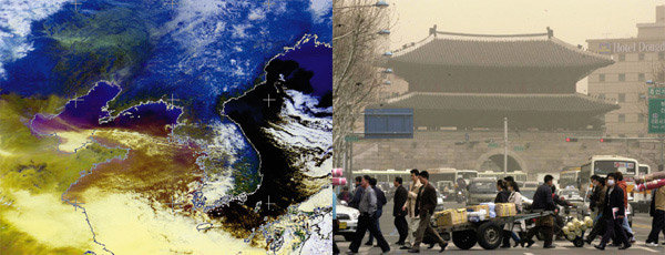 중국發 대기오염물질에 신음하는 한반도
