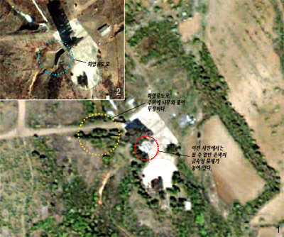 위성사진으로 분석한 2004년 5월 중순 대포동 미사일기지