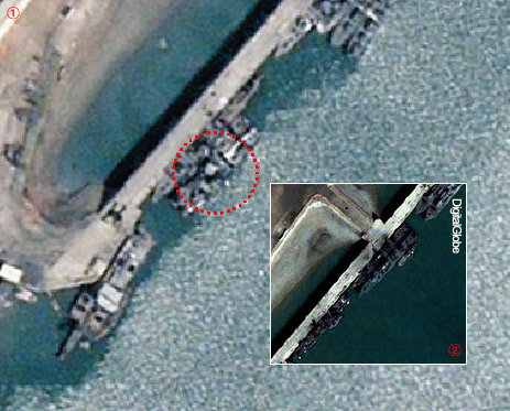 서해교전 직후 북한 사곶 해군기지 위성사진