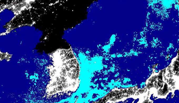 美 NOAA 야간 위성사진으로 분석한 북한의 경제상황