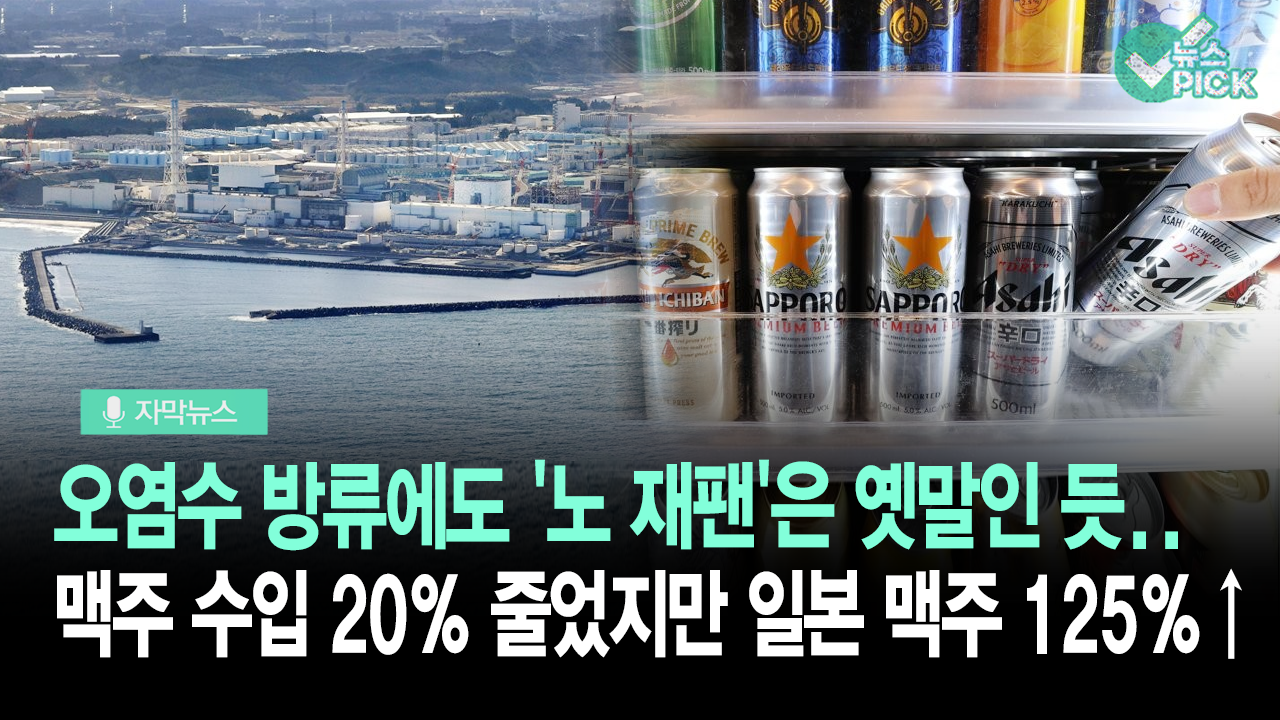 [자막뉴스] 맥주 수입 20% 줄었는데 일본 맥주 125% 증가