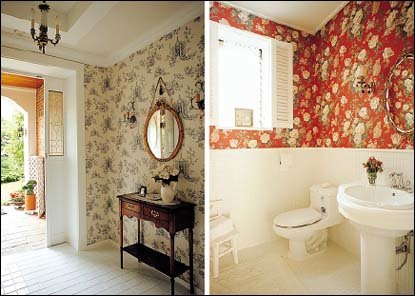꽃무늬 벽지와 앤티크 가구로 꾸민 유럽풍 로맨틱 하우스