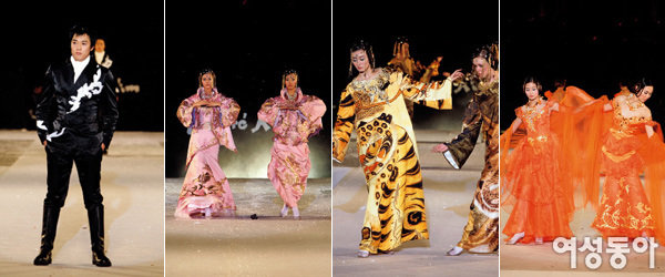 세계 문화유산 앙코르와트에서 열린 앙드레 김 패션쇼