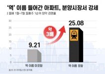 ‘지하철 역’ 이름 들어간 아파트 청약 경쟁률 25대 1…비역세권 3배