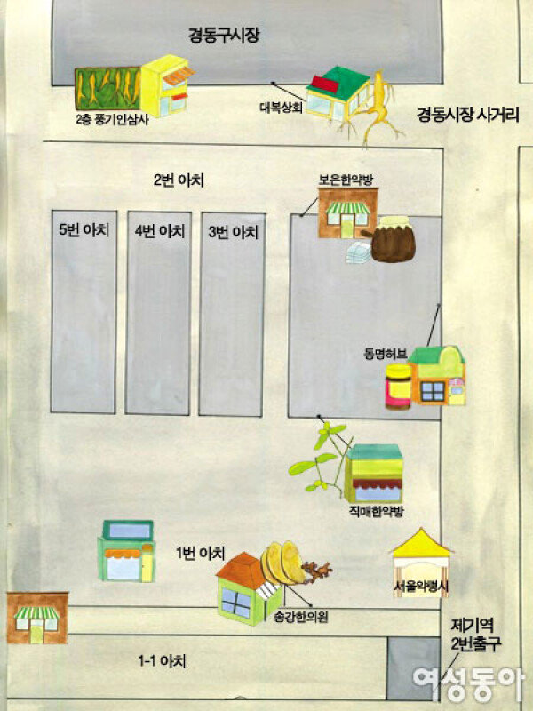 경동시장 건강 재료로 차린 밥상
