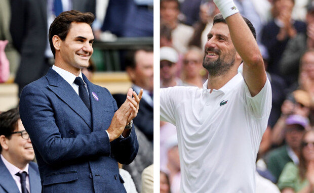 Djokovic wins Wimbledon match in front of Federer