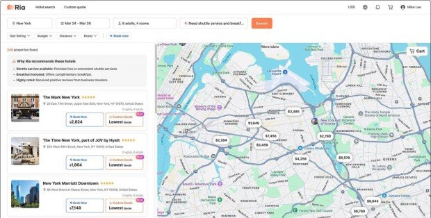 AI Agent Ria helps you calculate optimal quotations / source= Riad Corporation