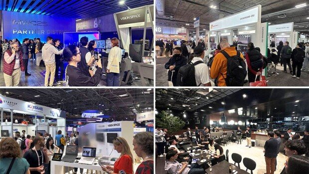 Clockwise from left: MWC 2025, CES 2025, Sushi Tech Tokyo 2025, VivaTech Paris 2025 / Source=VISION SPACE