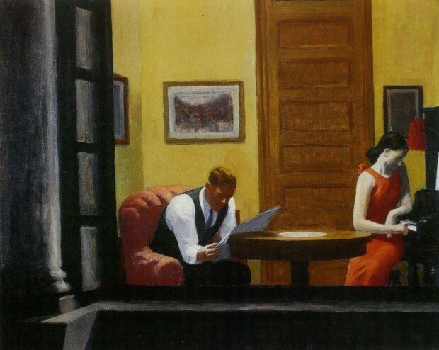 Quiet isolation defines Hopper’s shared-room scene