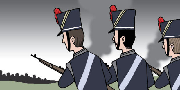 기사를 대신한 평민 보병