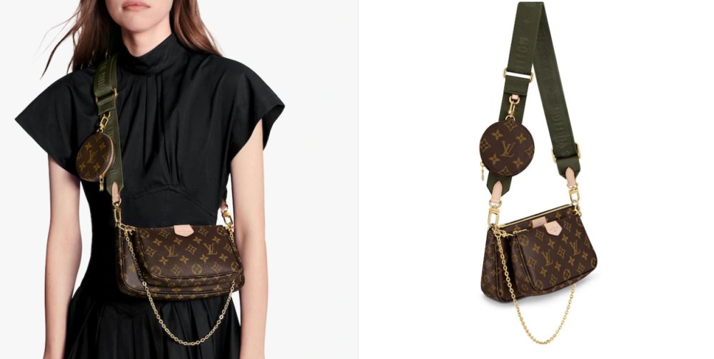 Louis Vuitton Multi Pochette Crossbody Bags worn by Xenia Adonts