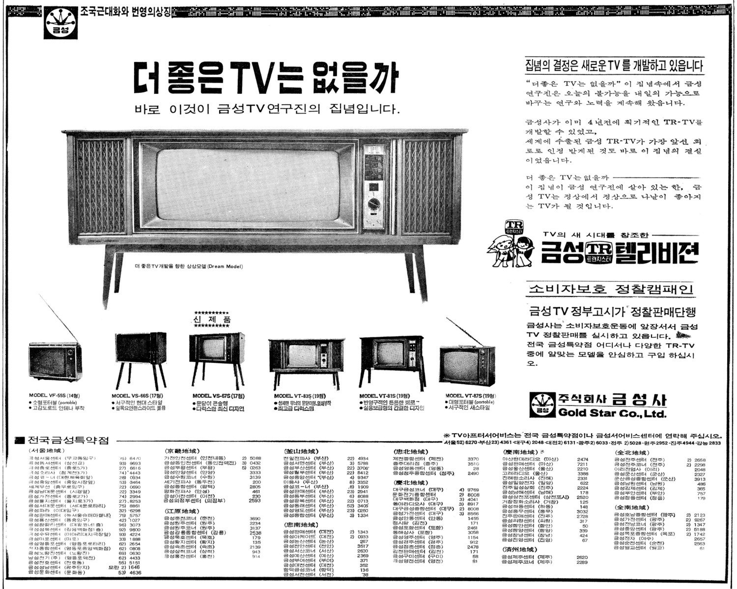 금성 텔리비젼. 1973. 금성사