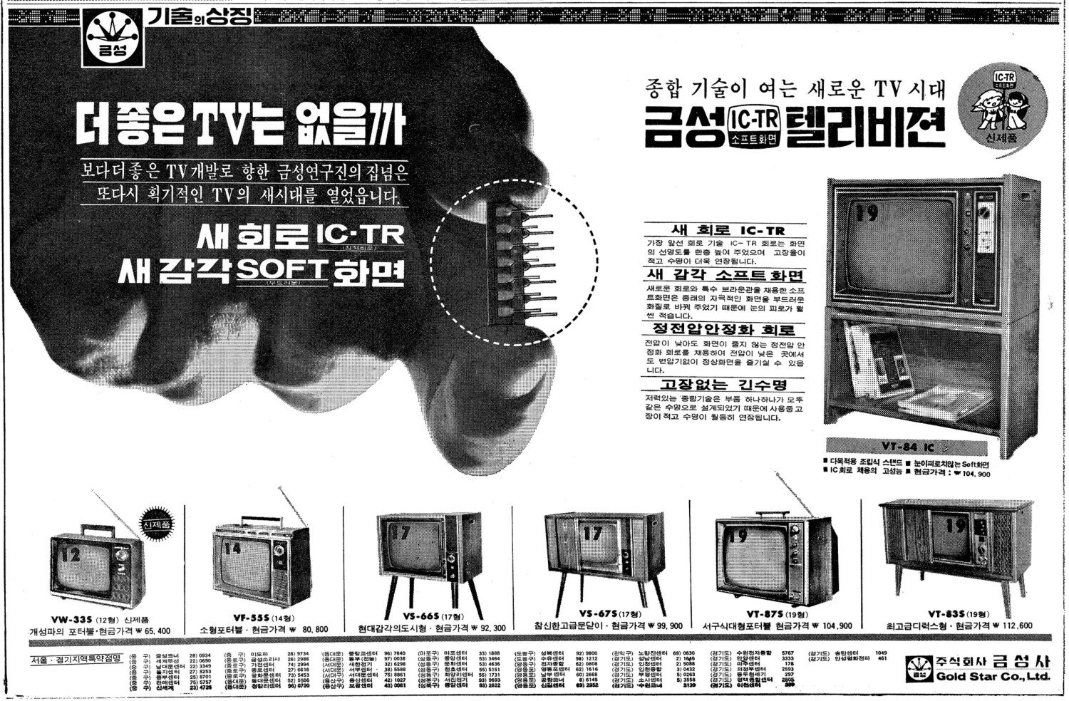 금성 텔리비젼. 1974. 금성사