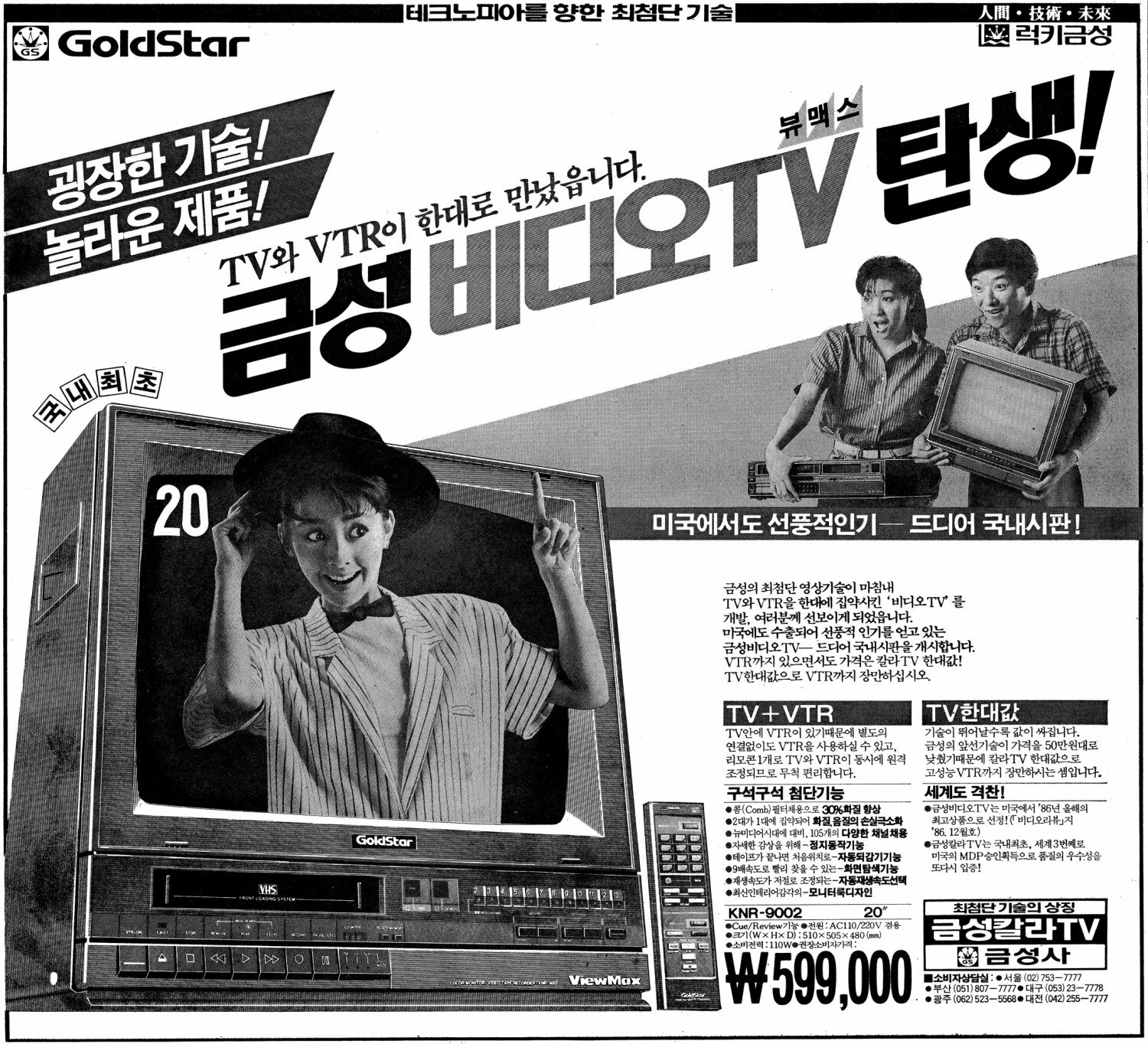 금성 비디오 TV. 1987. 금성사