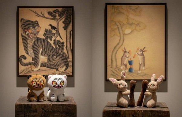 Tiger (left) and rabbit (right) dolls developed and produced by Leaflyze, soon to be commercialized / source=Leaflyze