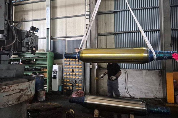 Discarded rolls are collected, re-machined, and undergo ultrasonic testing to be reborn as Eco-Rolls / source=POREMCO