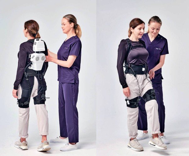 A patient wearing the H-Medi wearable robot / source=Hurotics
