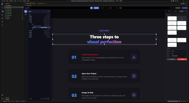  Zaemit extension that allows any HTML to be edited in VS Code / source=WEVEN