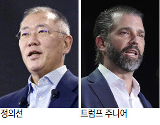 정의선-트럼프 장남 2시간 회동… 美 PGA투어 부대행사서 만나