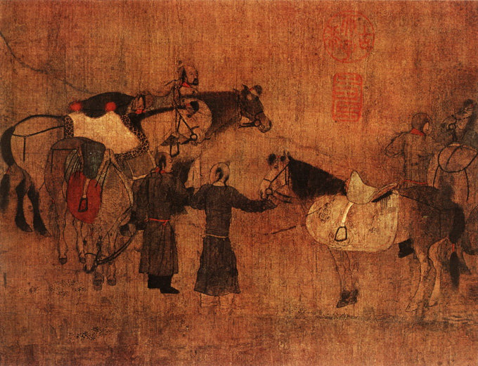 중국 네이멍구 츠펑에서 발견된 거란족 생활상을 담은 벽화. 거란족은 유목민으로 말타기에 능했다.