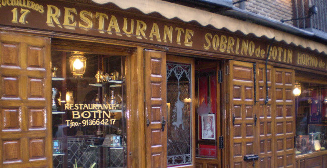세계에서 가장 오래된 식당 ‘소브리노 데 보틴’. [위키피디아]