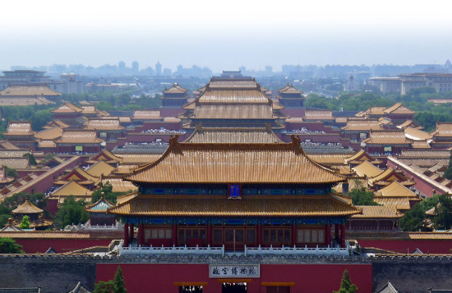 중국 베이징 자금성. 명대부터 청대까지(1420~1912) 중국 황실 궁궐이었다. [위키피디아]