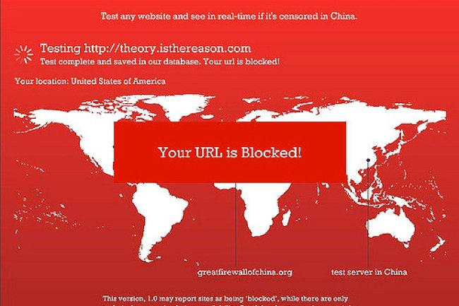 사이트 검열로 특정 사이트를 차단하는 중국. [Flickr]