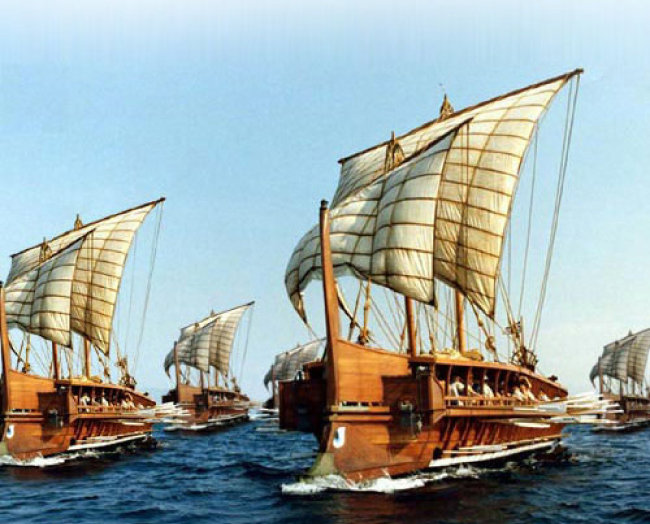 현대 그리스 해군이 제작한 복제 삼단노선 올림피아스 호. [미국연방정부 홈페이지]
