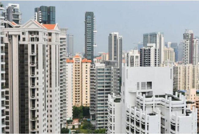 싱가포르의 민간주택 경관.