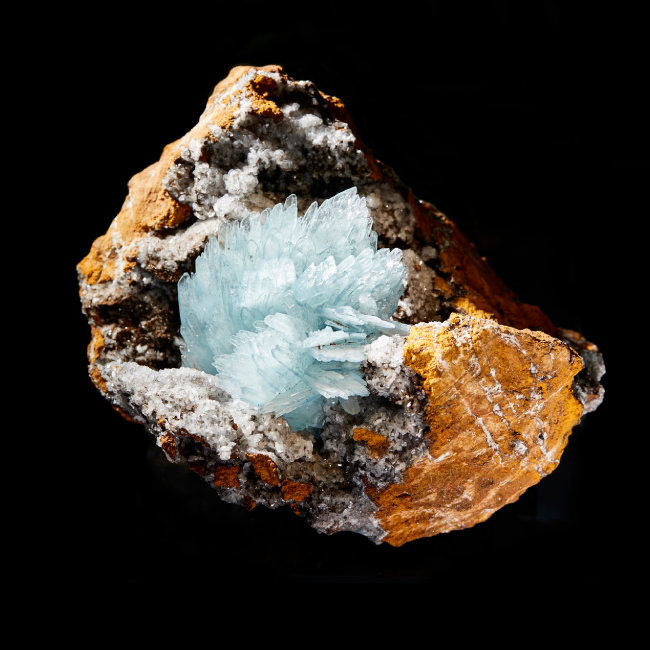 중정석(Barite)
갈연석 모암 위에 중정석이 아름답게 피어올라 있다. 이지섭 소장은 이 광물에 ‘모로코의 장미’라는 이름을 붙였다. 