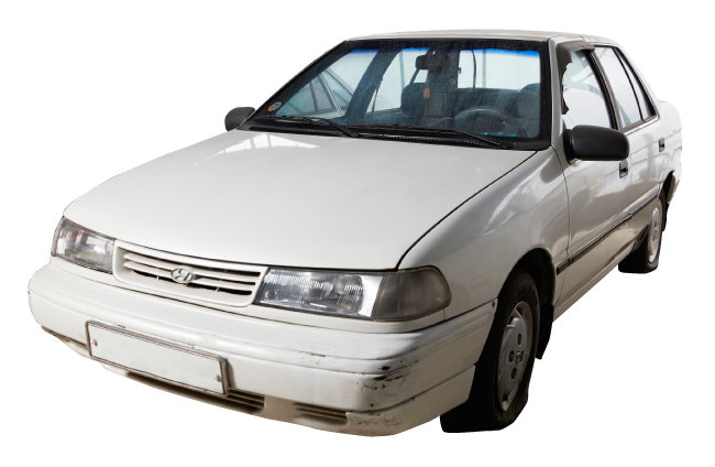 현대자동차가 1992년 생산한 ‘엑셀 GLSi’ 전면.