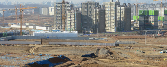 2015년 공사가 진행되기 전의 경기 성남시 수정구 위례신도시 재개발사업 사업 부지. [뉴스1]