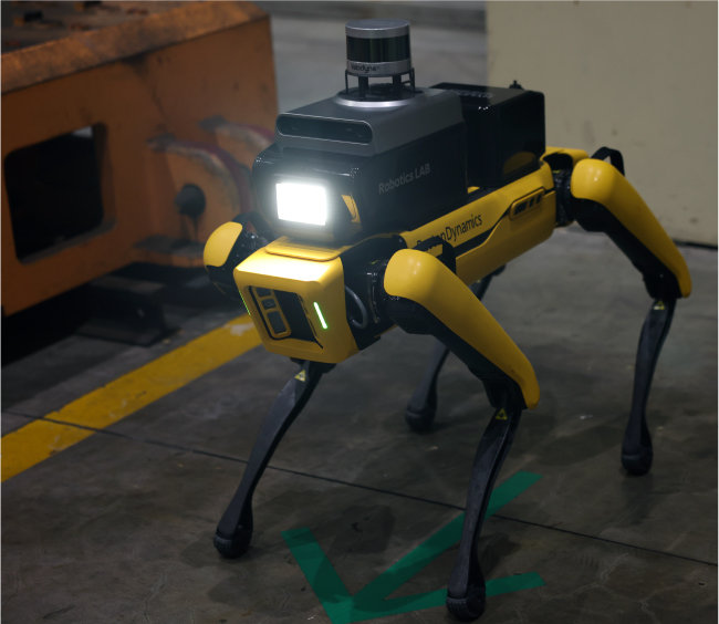 현대차그룹이 인수한 ‘보스턴 다이내믹스’의 4족 보행 로봇 ‘스폿(Spot)’. [현대차그룹 제공]