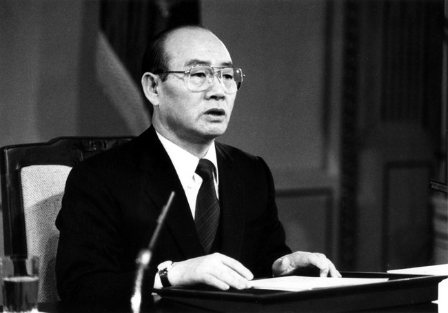1987년 1월 12일 전두환 당시 대통령이 국정연설을 하고 있다. [동아DB]