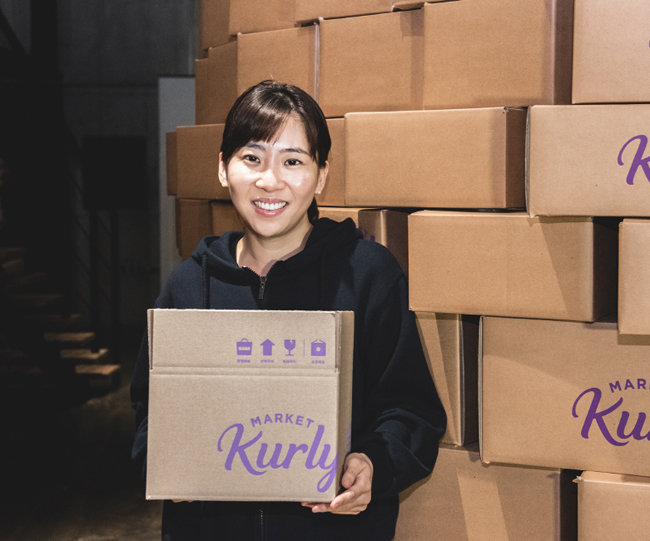 김슬아 컬리 대표이사는 2015년 32세 때 신석식품 전용 온라인 마트 마켓컬리를 처음 선보였다. [컬리]