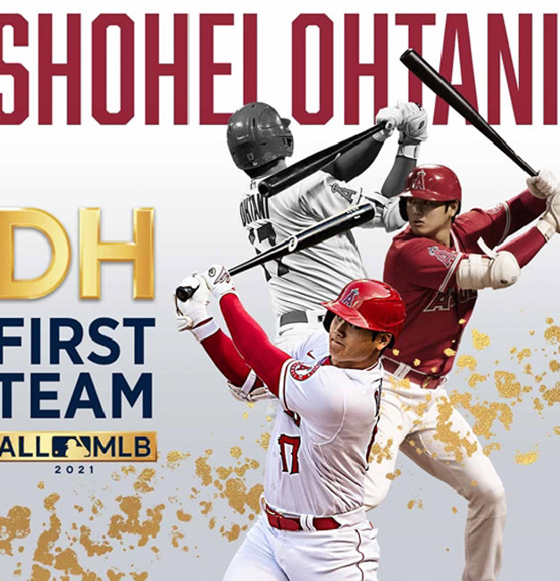  LA 에인절스 오타니 쇼헤이가 지난해 11월 24일 발표된 ‘올 MLB 팀’ 퍼스트 팀 지명타자, 세컨드 팀 선발투수로 이름을 올렸다. 투타 동시에 이름을 올린 것은 2019년 상이 제정된 뒤 처음이다. [LA에인절스]