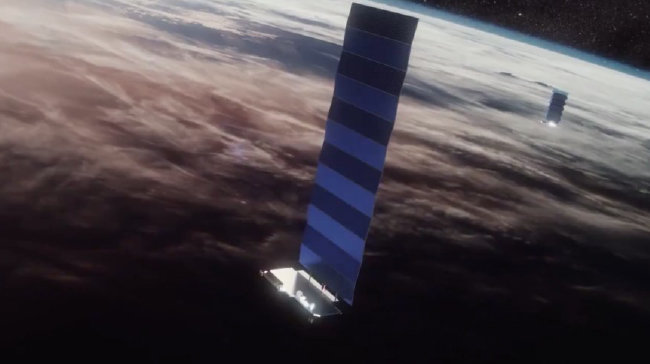 스페이스X는 지속적으로 위성을 쏘아 올리고 있다. 위성이 많아질수록 스타링크 서비스 품질도 향상될 것으로 전망된다. 사진은 지구 저궤도상에 떠 있는 스타링크 위성을 그래픽으로 나타낸 것. [스페이스X]